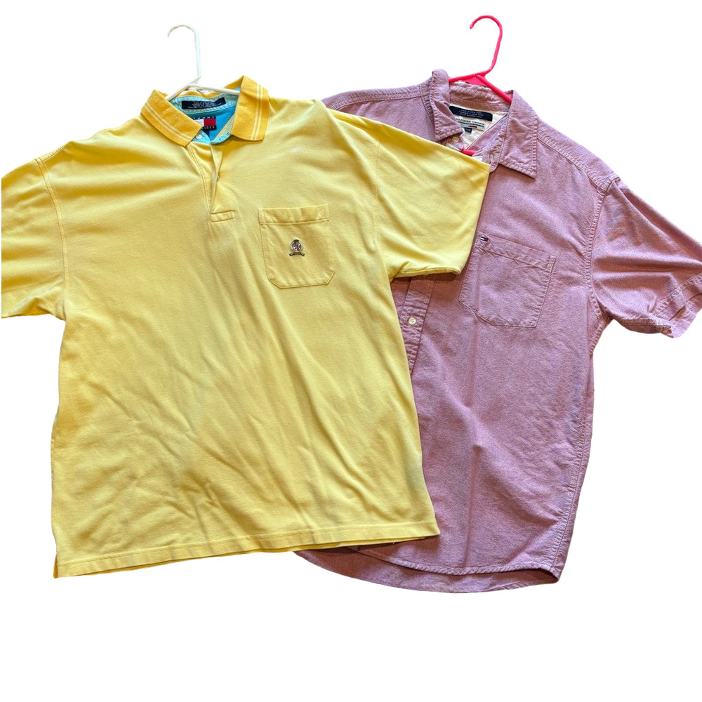 Tommy Hilfiger Mens Large Short Sleeve Shirt Bundle